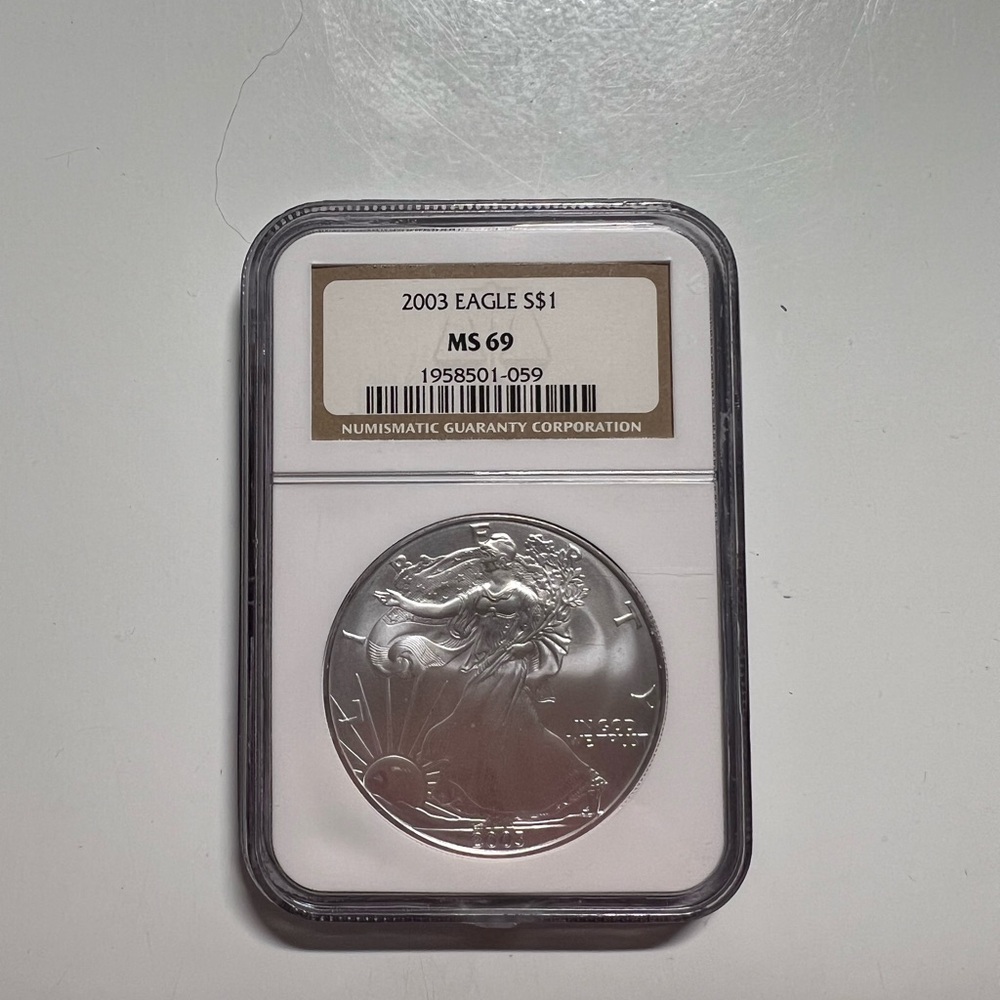 2003 NGC American Silver Eagle MS 69 Coin
